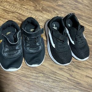 Boys size 9 shoes. One from Walmart the other from Nike.